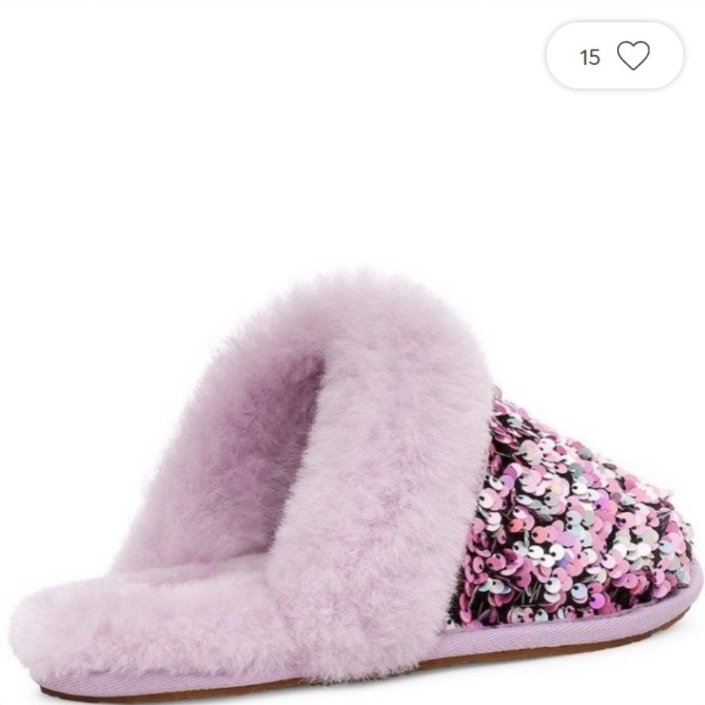 RARE UGG Scuffette II Stellar Sequin Shearling Slipper LAST PAIR Size 7 - Picture 3 of 15